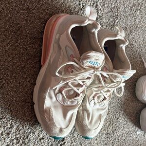 Nike Cream and Pink Athletic Shoes